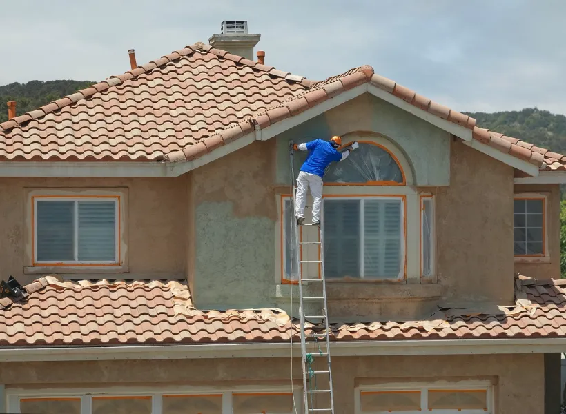 Residential exterior house painting by Best Painting LA in Los Angeles, CA